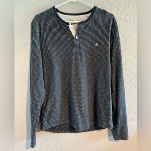 Penguin Men’s Long Sleeve Henley Size L